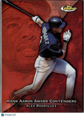 Alex Rodriguez Hank Aaron 1999 Topps Finest Refractor Seattle Mariners
