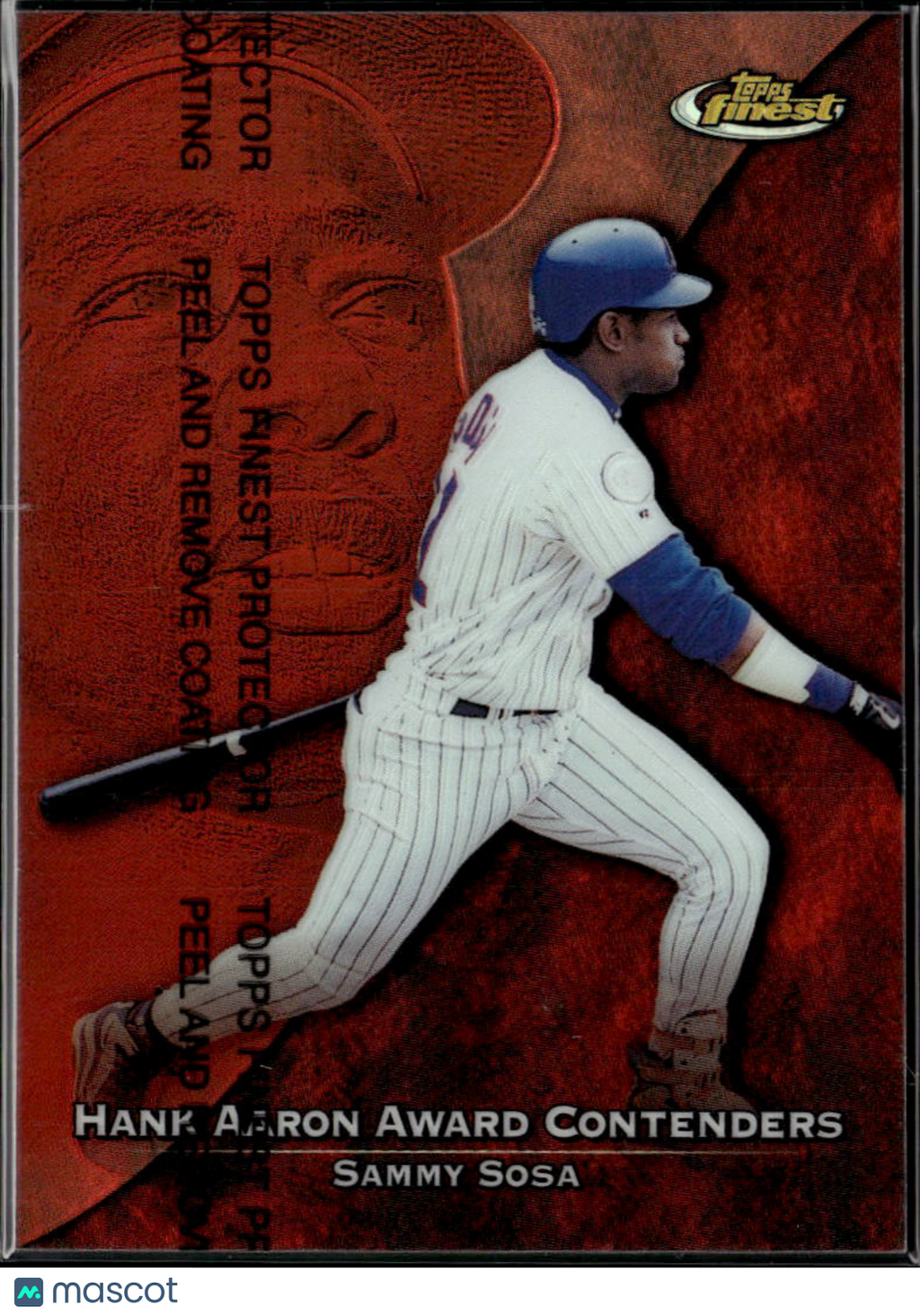 Sammy Sosa Hank Aaron 1999 Topps Finest Refractor Chicago Cubs