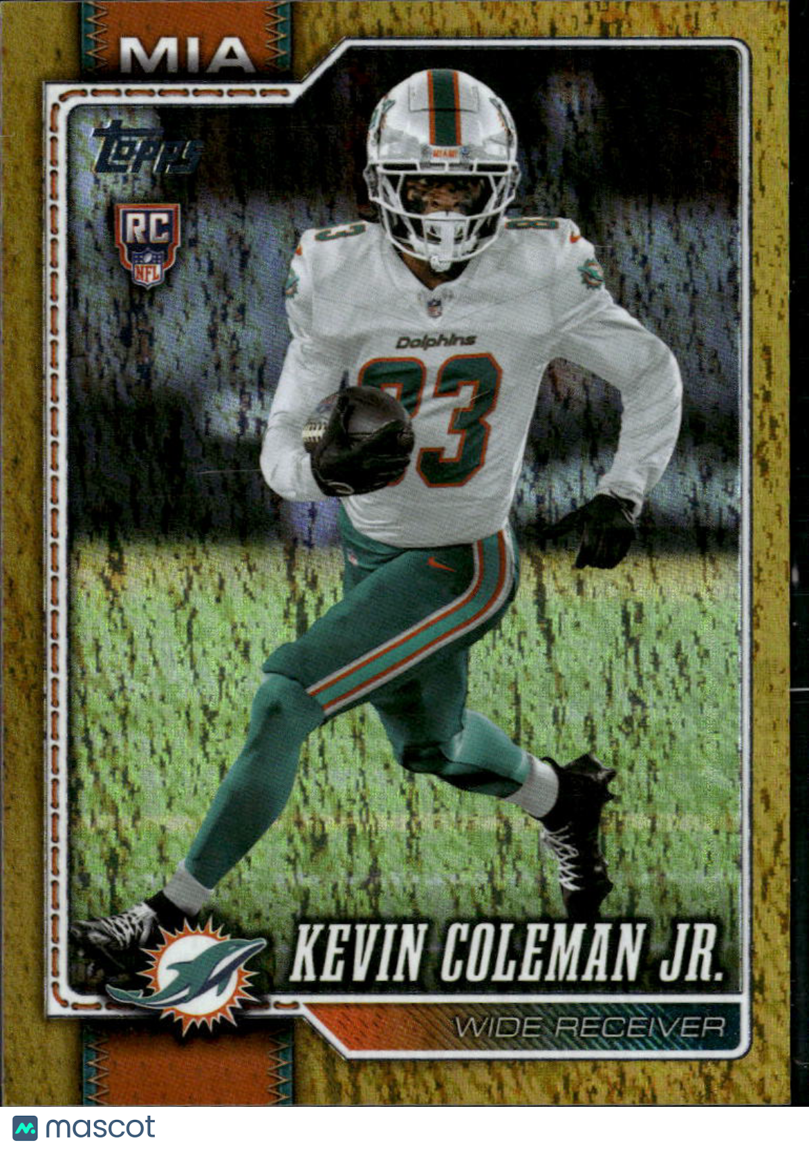 Kevin Coleman Jr. 2026 Topps GOLD Rookie RC 27/50 Miami Dolphins