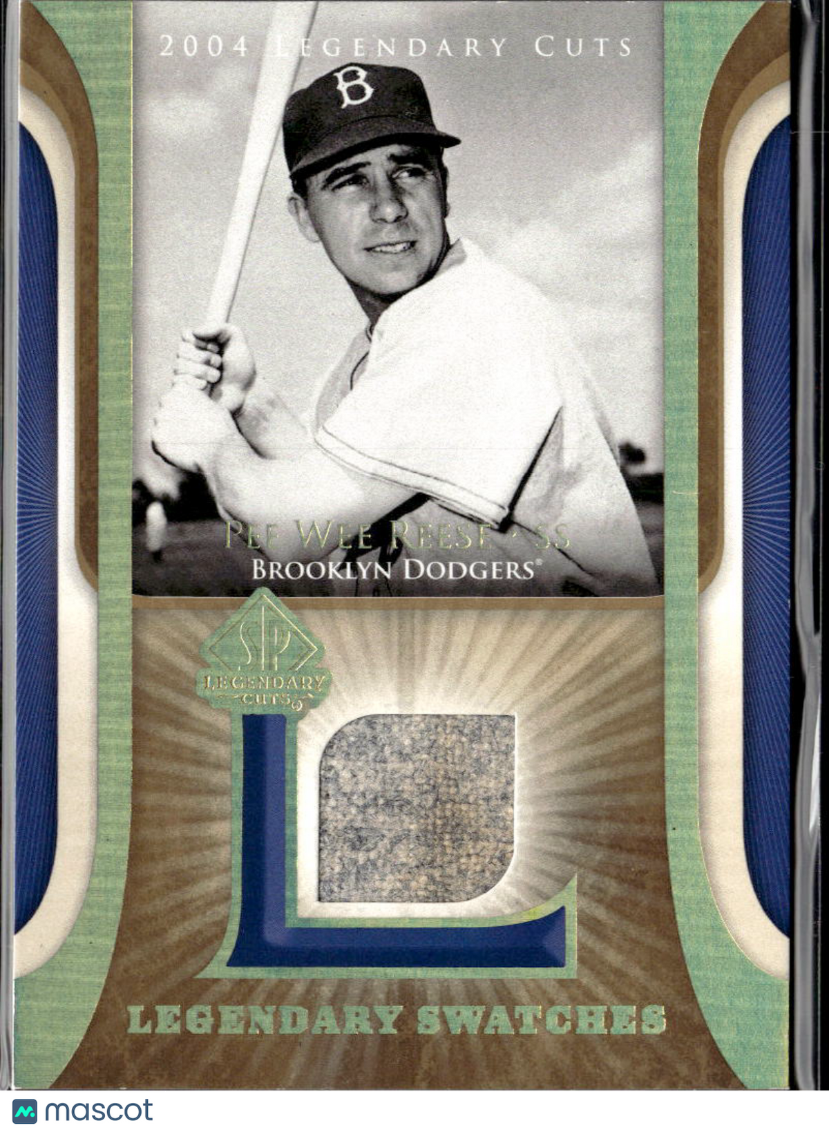 Pee Wee Reese 2004 SP Legendary Cuts Game Worn Jersey Patch Brooklyn Dodgers