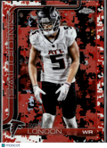 Drake London 2025 Topps Chrome Red Camo SHORTPRINT Atlanta Falcons