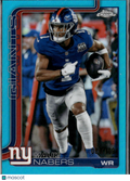 Malik Nabers 2025 Topps Chrome Aqua Refractor 88/199 New York Giants
