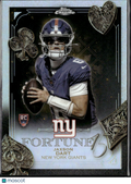 Jaxson Dart 2025 Topps Chrome Fortune 15 Refractor RC New York Giants
