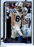 Tyler Warren 2025 Topps Chrome RC Rookie Refractor Indianapolis Colts