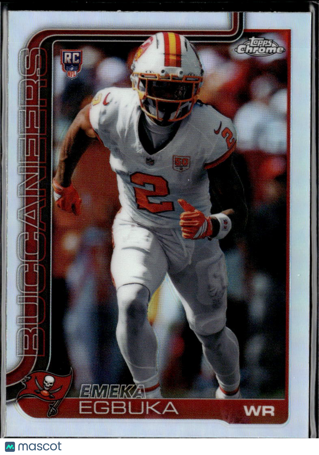 Emeka Egbuka 2025 Topps Chrome RC Refractor Tampa Bay Buccaneers