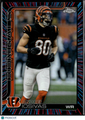 Andrei Iosivas 2025 Topps Chrome Neon Pulse Refractor Cincinnati Bengals