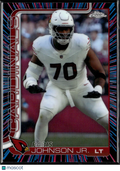 Paris Johnson Jr. 2025 Topps Chrome Neon Pulse Refractor Arizona Cardinals
