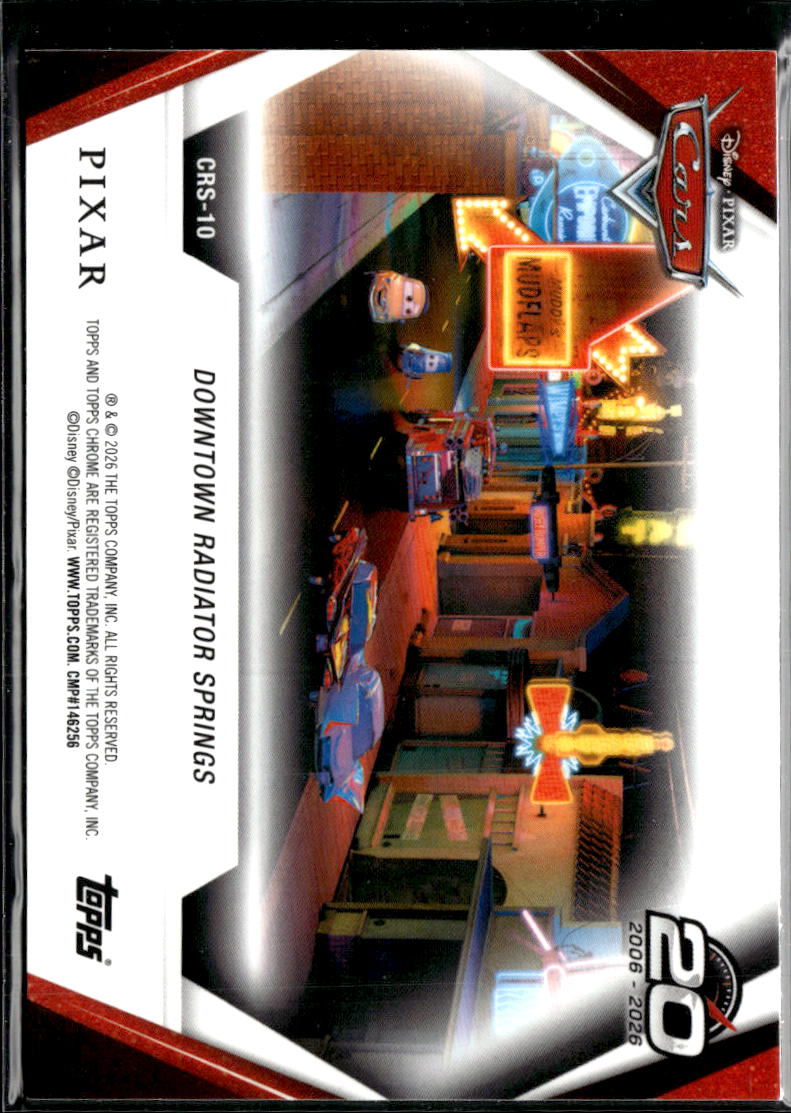Radiator Springs 2026 Topps Chrome Disney Pixar Cars 20th Anniversary