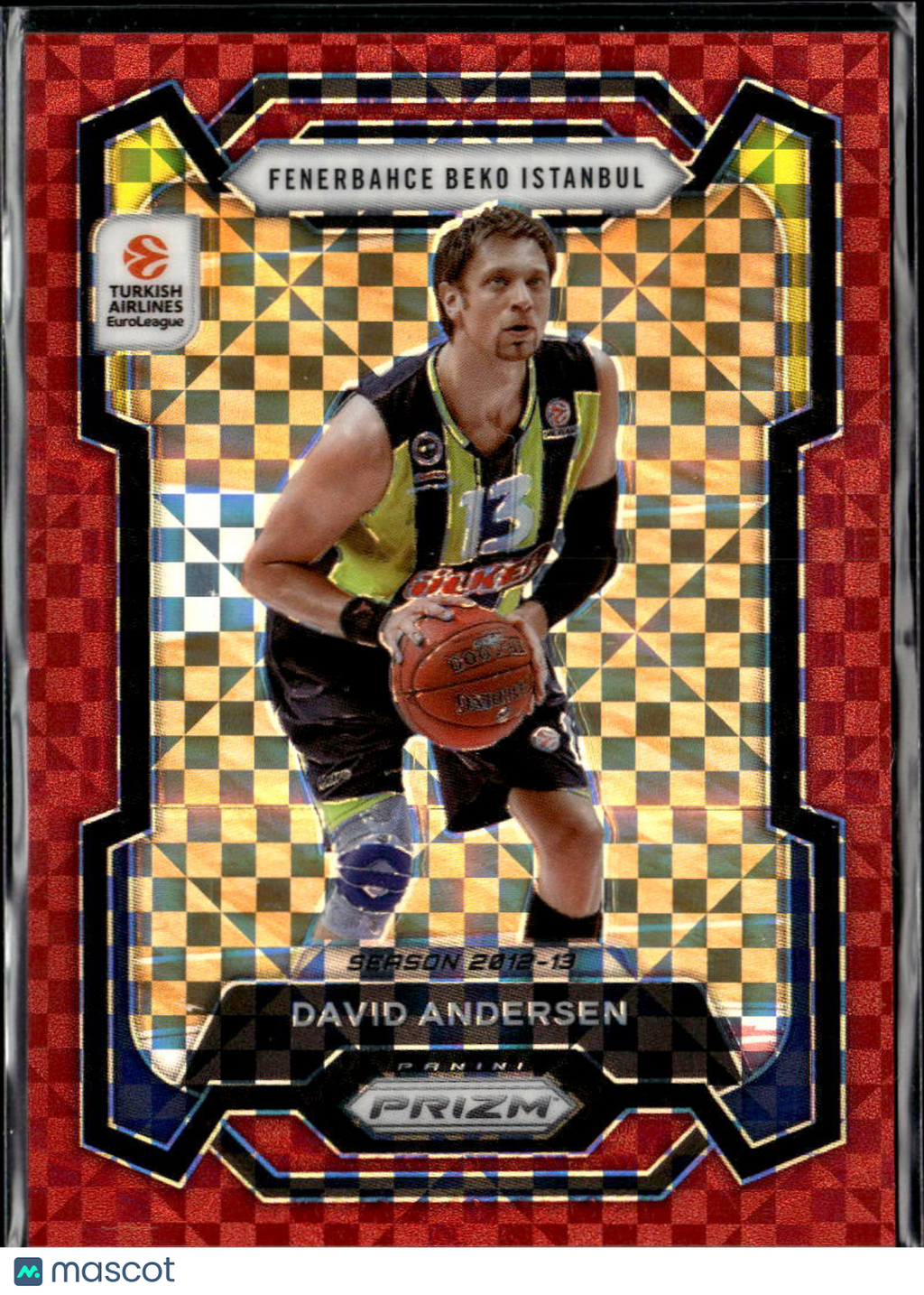 David Andersen 2024 Prizm EuroLeague Red Power 27/75 Fenerbahce Beko Istanbul