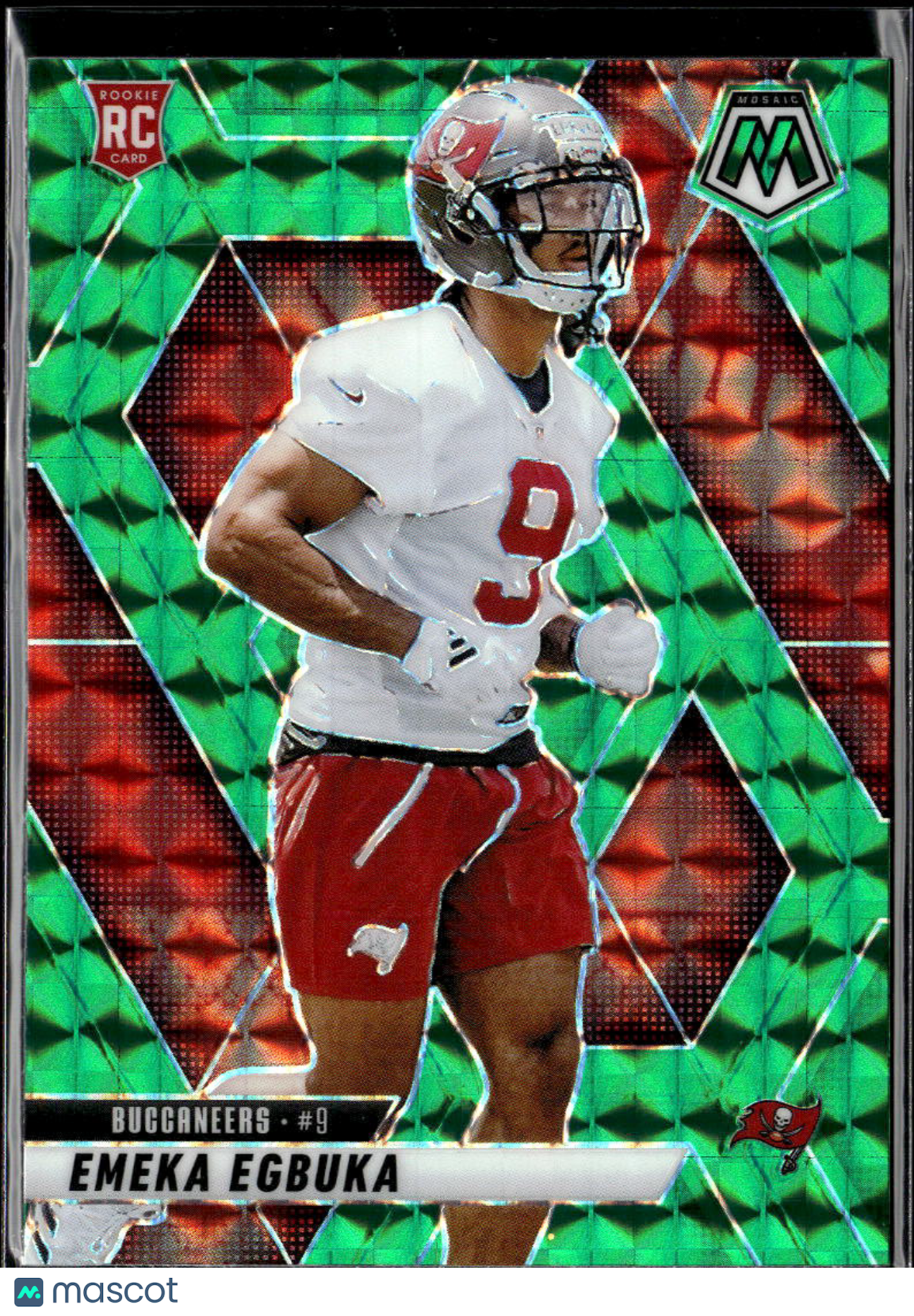 Emeka Egbuka 2025 Mosaic Rookie RC Green Tampa Bay Buccaneers