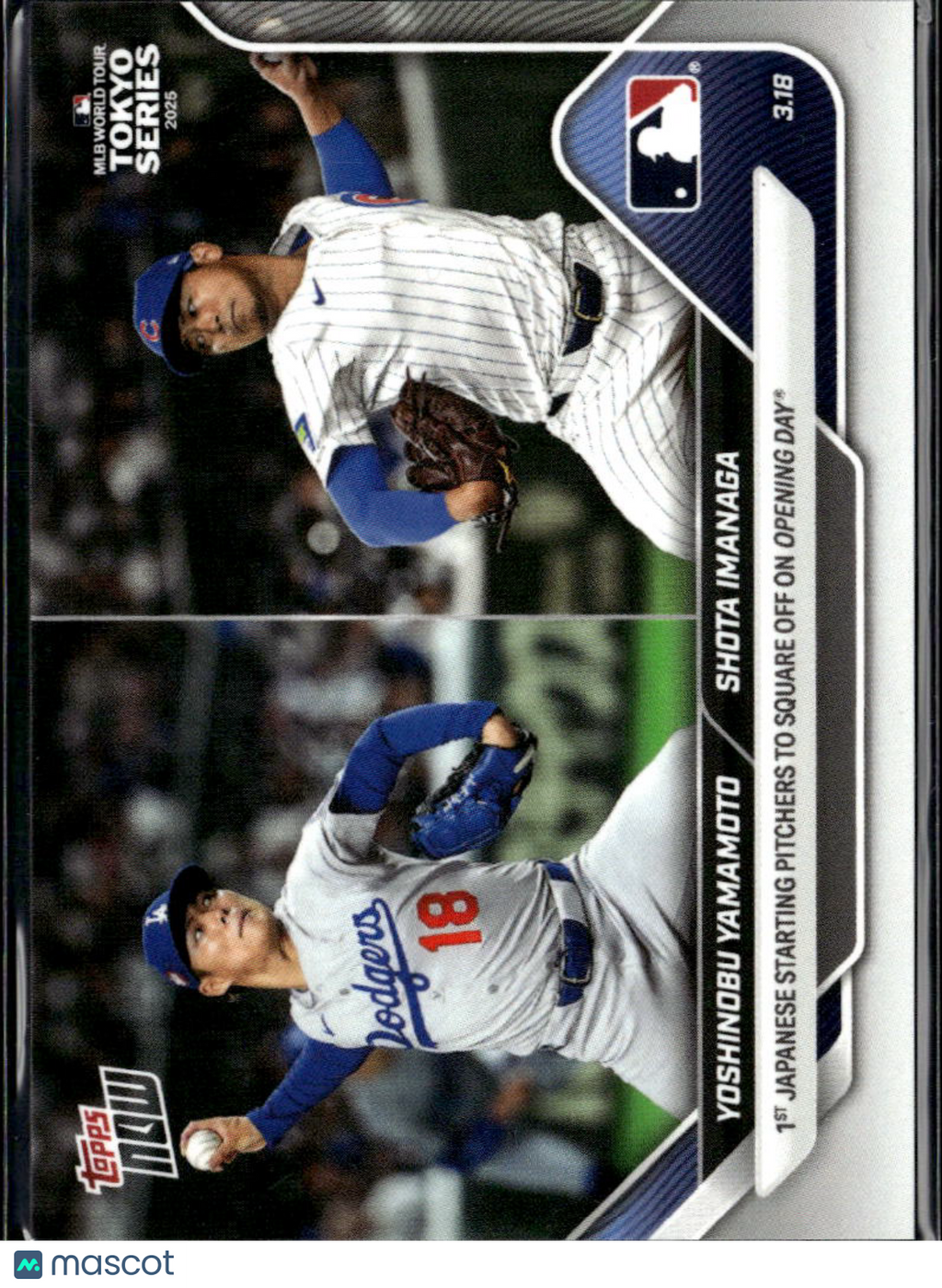 Yoshinobu Yamamoto Shota Imanaga 2025 Topps Now Tokyo #2 Dodgers Cubs
