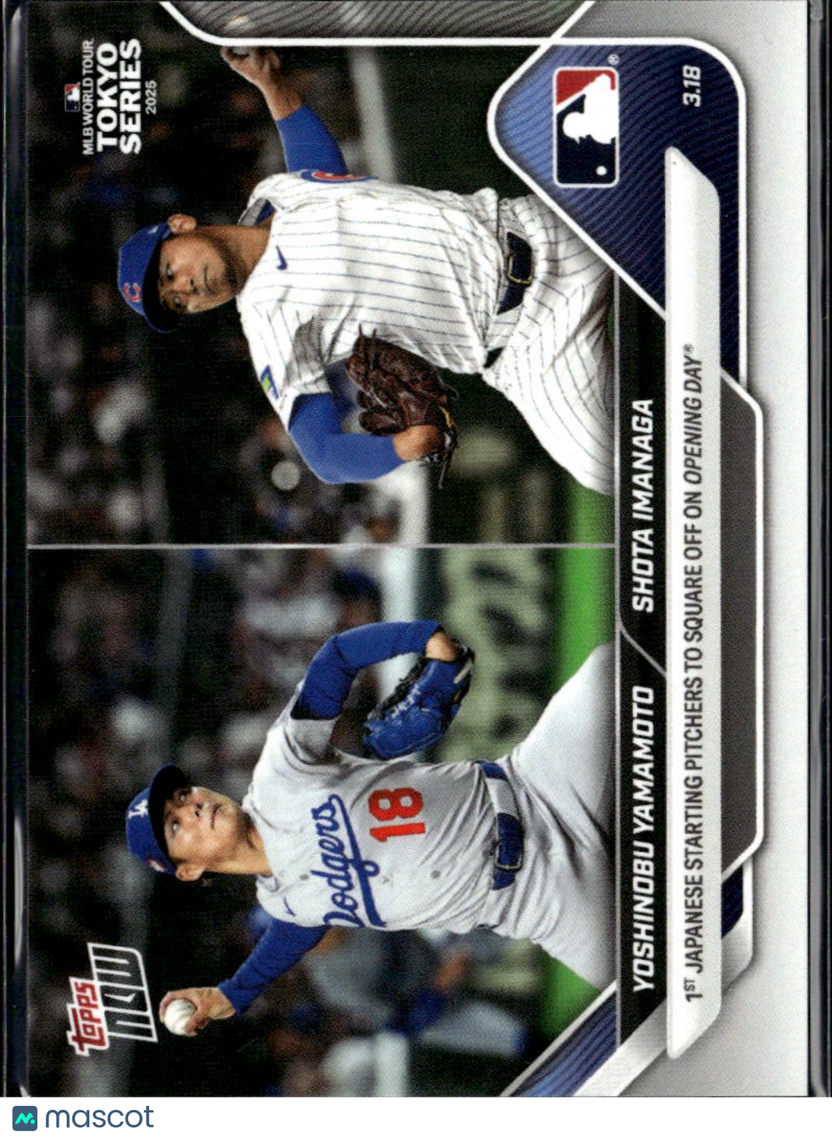 Yoshinobu Yamamoto Shota Imanaga 2025 Topps Now Tokyo #2 Dodgers Cubs