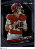 Ty Simpson 2025 Panini Prizm Black Rookie RC Alabama Crimson Tide