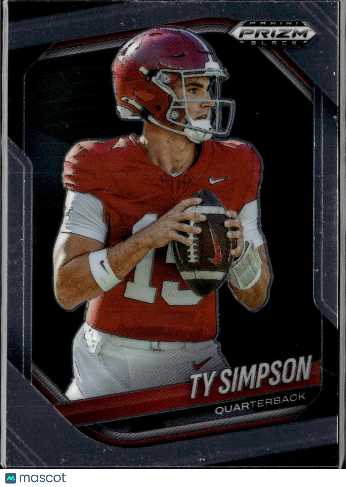 Ty Simpson 2025 Panini Prizm Black Rookie RC Alabama Crimson Tide