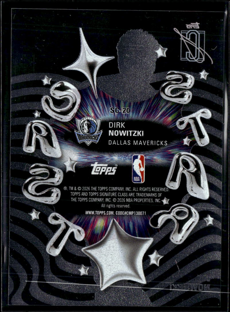 Dirk Nowitzki 2026 Topps Signature Class Star Cast CASE HIT Dallas Mavericks