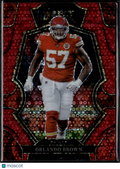 Orlando Brown 2022 Select Red Disco Prizm 30/49 Kansas City Chiefs