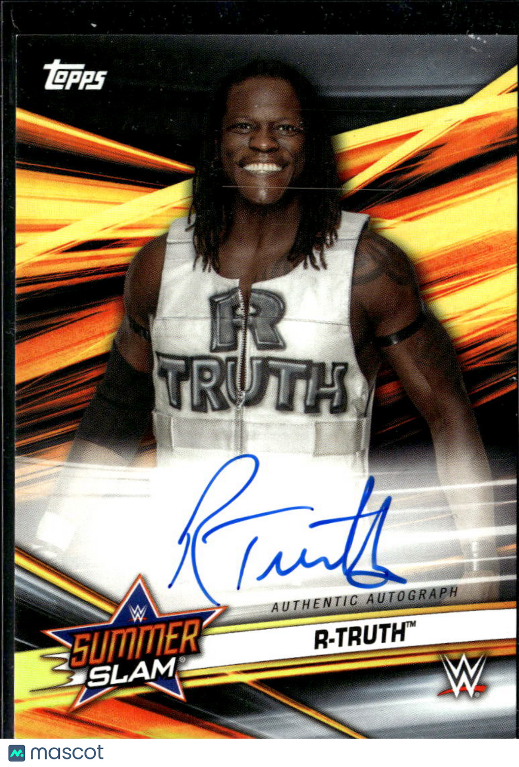 R-Truth 2019 Topps WWE SummerSlam On Card Auto Autograph Wrestling