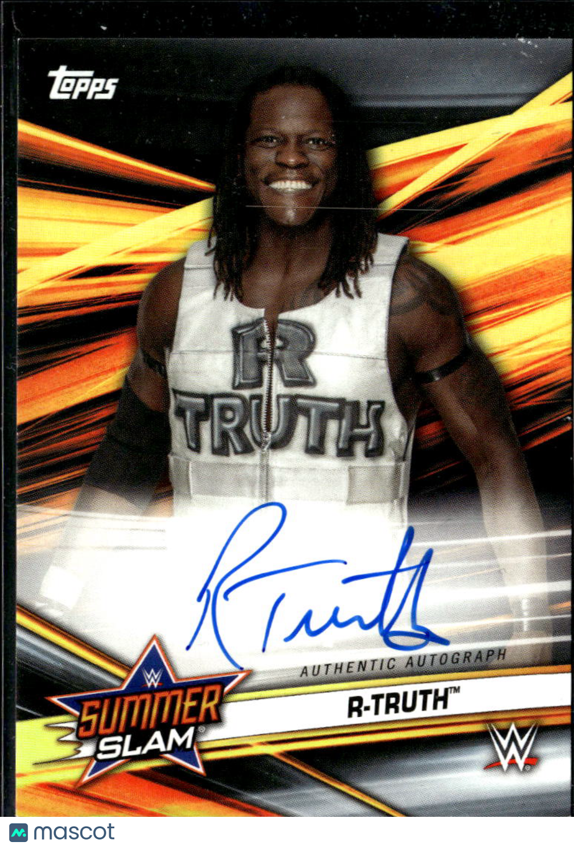 R-Truth 2019 Topps WWE SummerSlam On Card Auto Autograph Wrestling