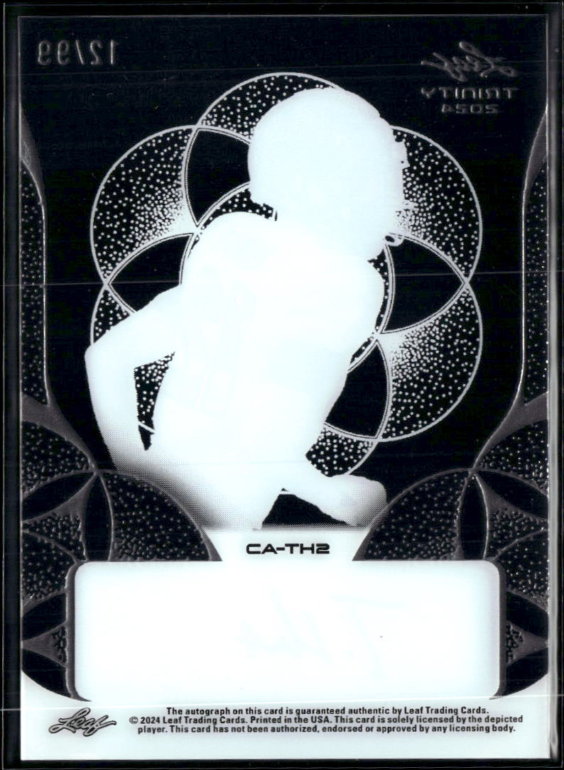Travis Hunter 2024 Leaf Trinity Auto Autograph RC JERSEY NUMBER 12/99 Colorado