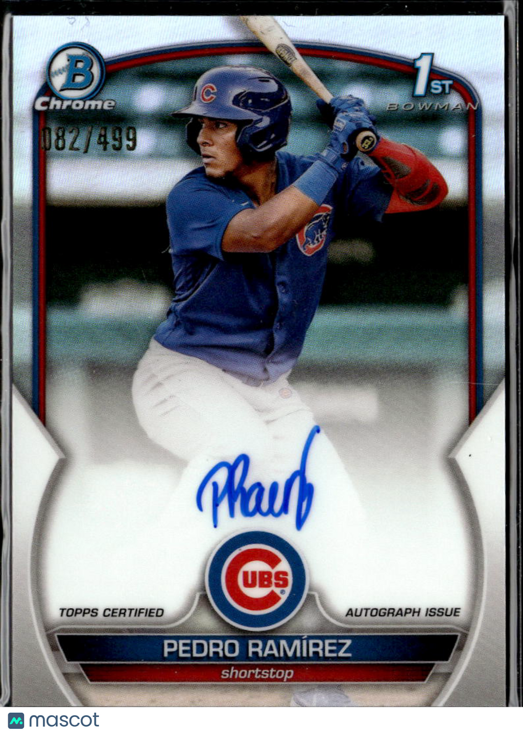 Pedro Ramírez 2023 Bowman Chrome 1st Auto Autograph /499 Chicago Cubs