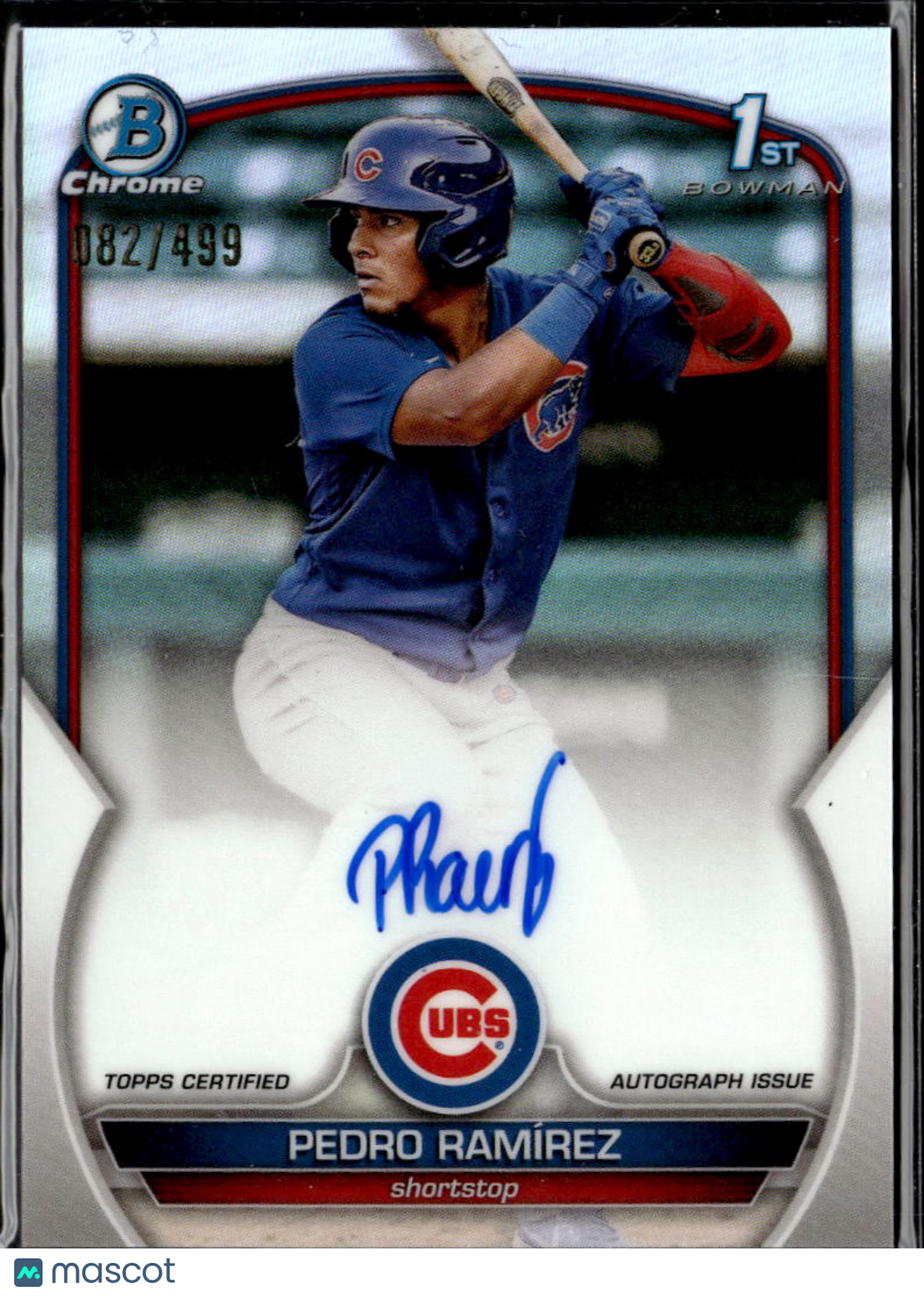 Pedro Ramírez 2023 Bowman Chrome 1st Auto Autograph /499 Chicago Cubs