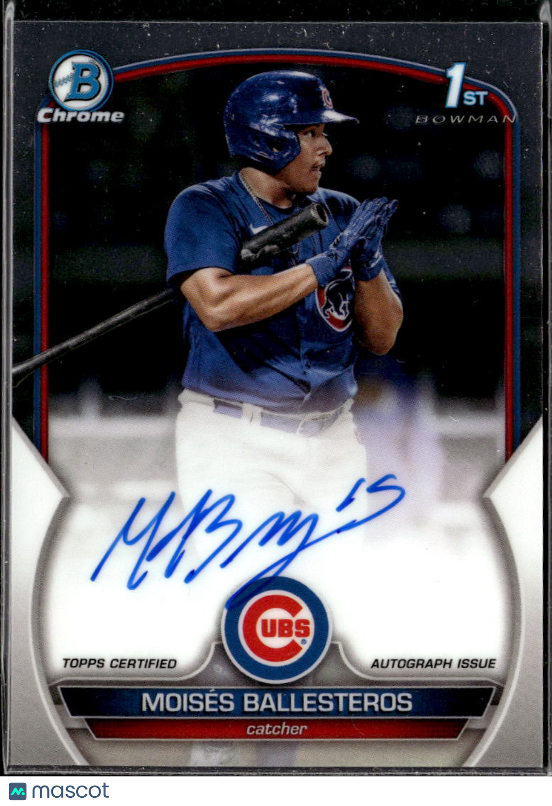Moises Ballesteros 2023 Bowman Chrome 1st Auto Autograph Chicago Cubs