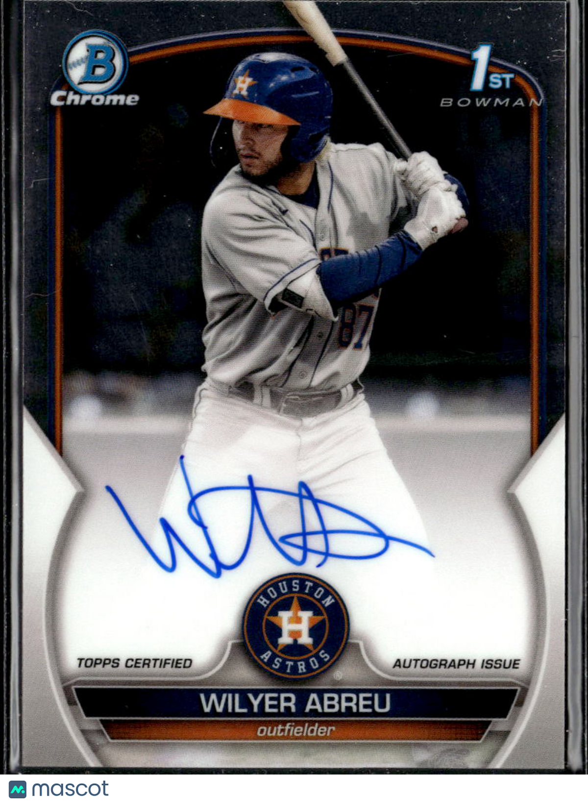 Wilyer Abreu 2023 Bowman Chrome 1st Auto Autograph Houston Astros