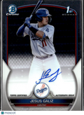 Jesus Galiz 2023 Bowman Chrome 1st Auto Autograph Los Angeles Dodgers