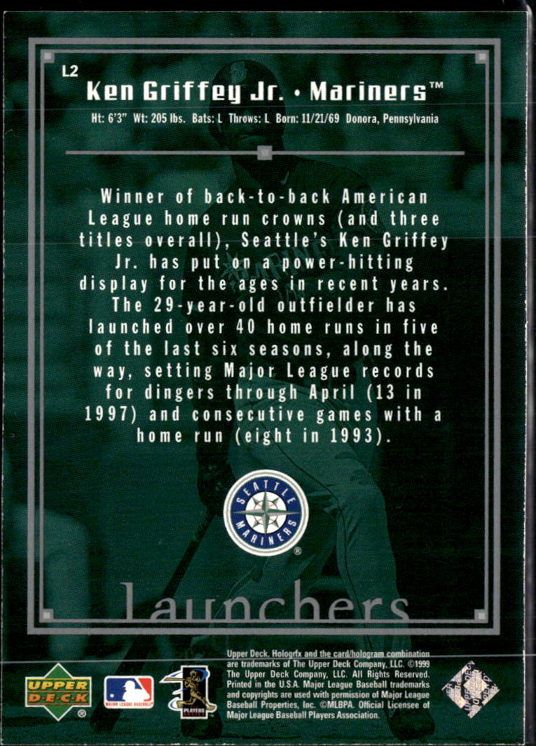 Ken Griffey Jr. 1999 Upper Deck HoloGrFX Launchers Seattle Mariners