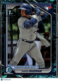 David Guzman 2024 Bowman Chrome 1st Aqua Lunar 37/125 Toronto Blue Jays