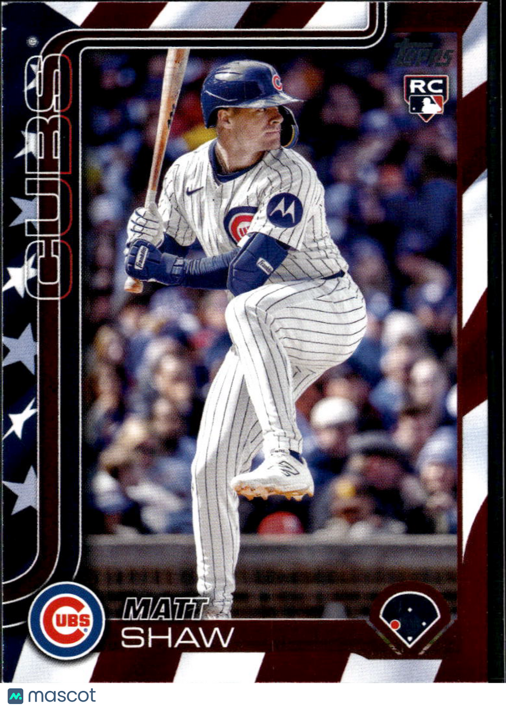 Matt Shaw 2025 Topps Independence Day Rookie RC 42/76 Chicago Cubs