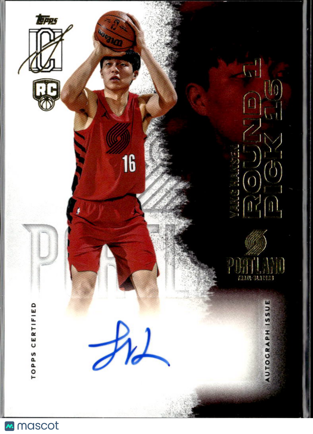 Yang Hansen 2026 Topps Signature Class Auto Autograph RC Portland Trail Blazers