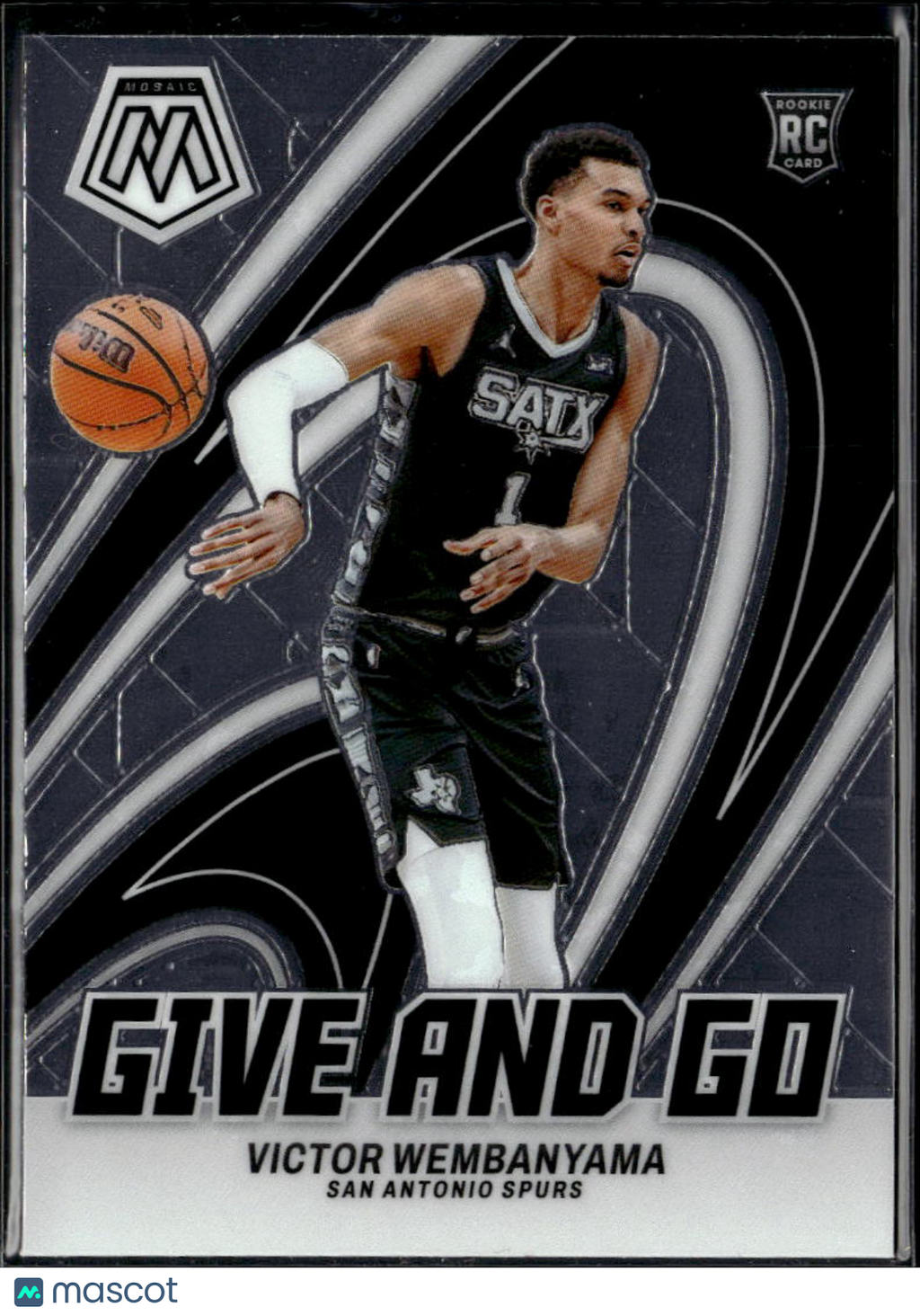 Victor Wembanyama 2023-24 Mosaic Give and Go Rookie RC San Antonio Spurs
