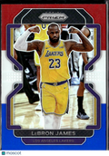 LeBron James 2021-22 Prizm Red White Blue #91 Los Angeles Lakers