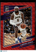 LeBron James 2021-22 Optic Red Wave Prizm Los Angeles Lakers