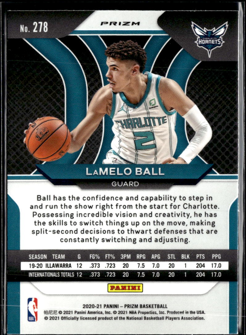 LaMelo Ball 2020-21 Prizm Red White Blue Rookie RC Charlotte Hornets