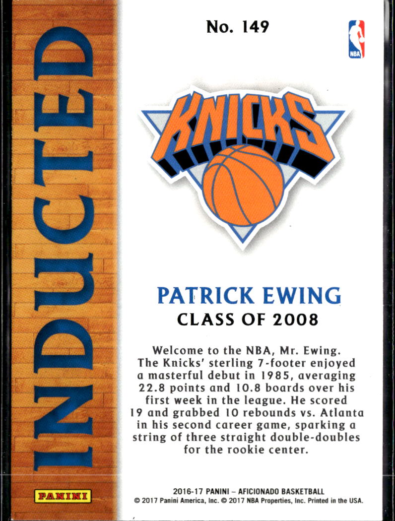 Patrick Ewing 2016-17 Panini Aficionado New York Knicks