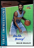 Malik Beasley 2016-17 Panini Aficionado Auto Autograph 164/249 Denver Nuggets
