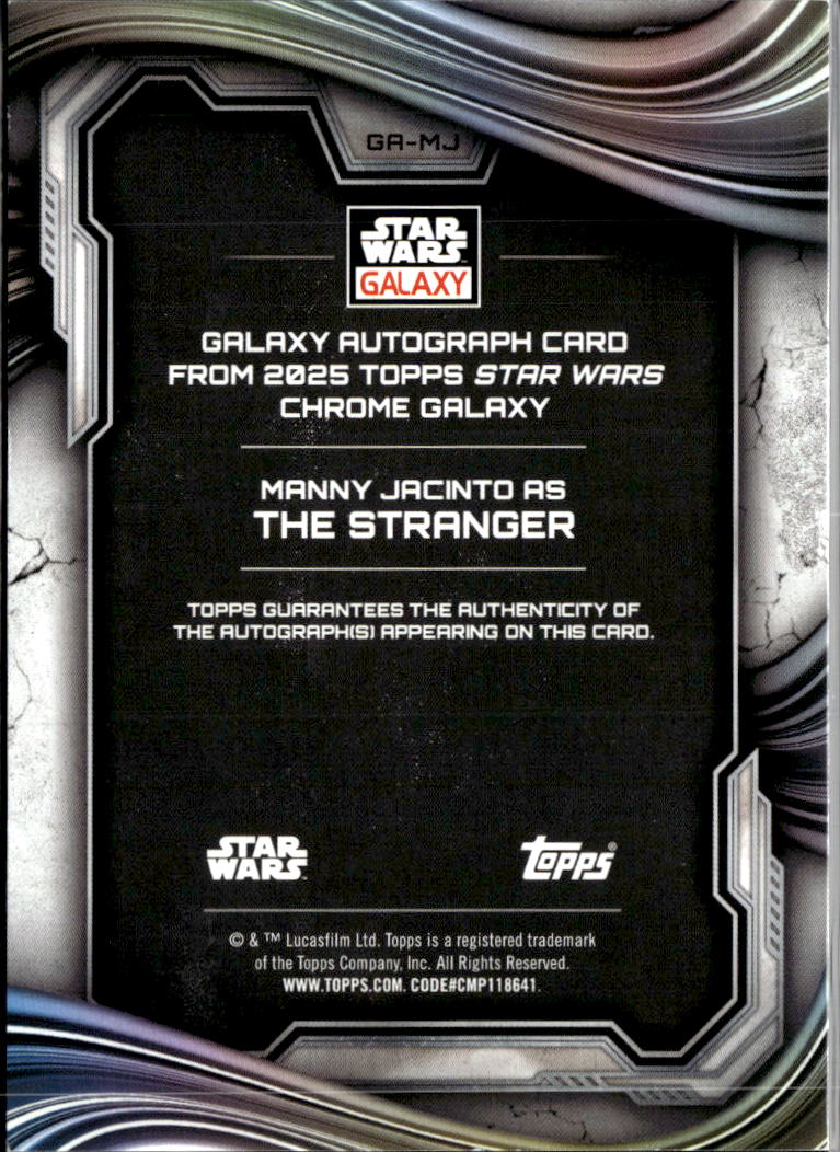 Manny Jacinto as The Stranger 2025 Topps Star Wars Galaxy Auto Autograph /150