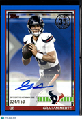Graham Mertz 2026 Topps Flagship Auto Autograph 24/150 Houston Texans