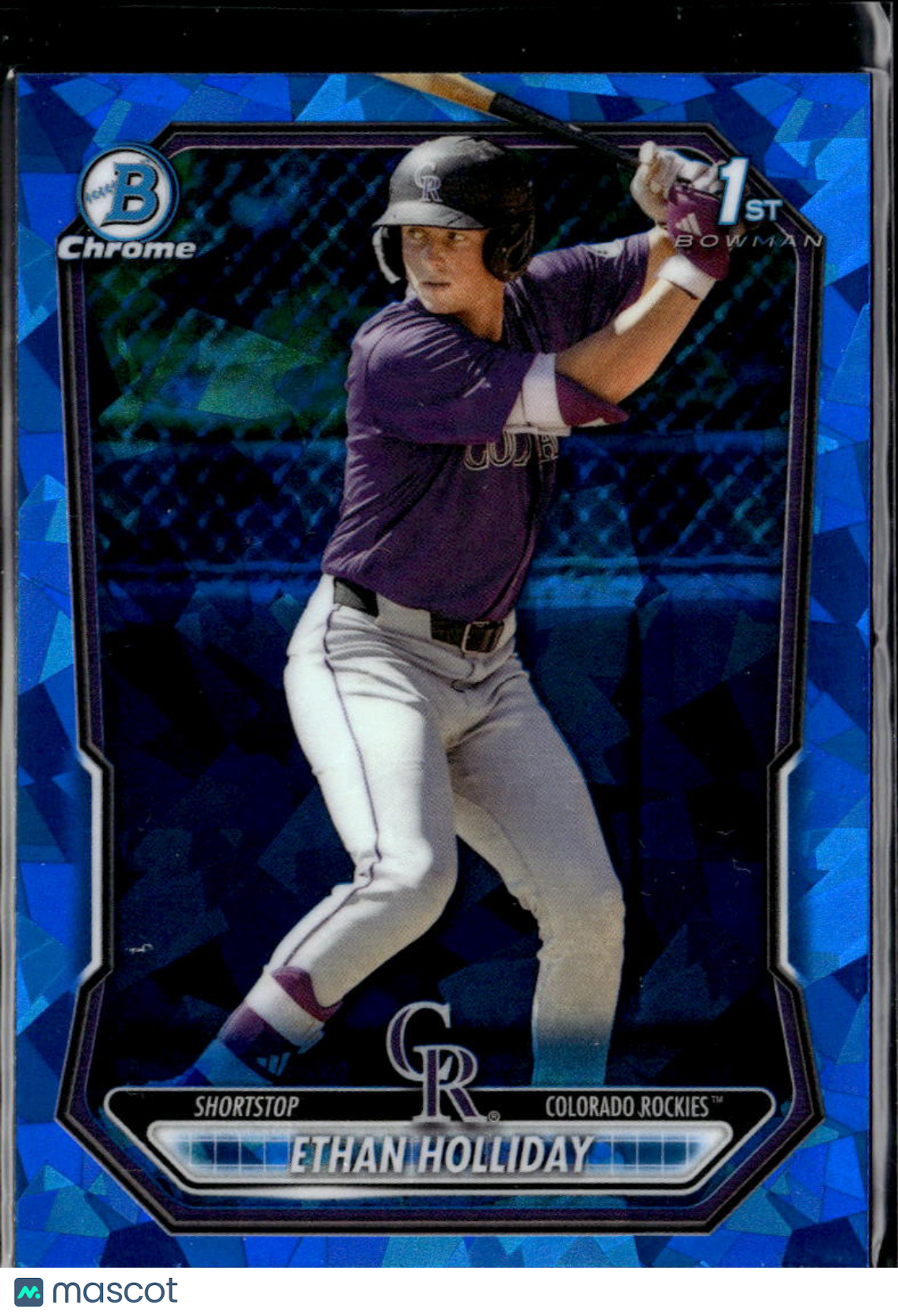Ethan Holliday 2026 Bowman Chrome Sapphire 1st Rookie RC Colorado Rockies