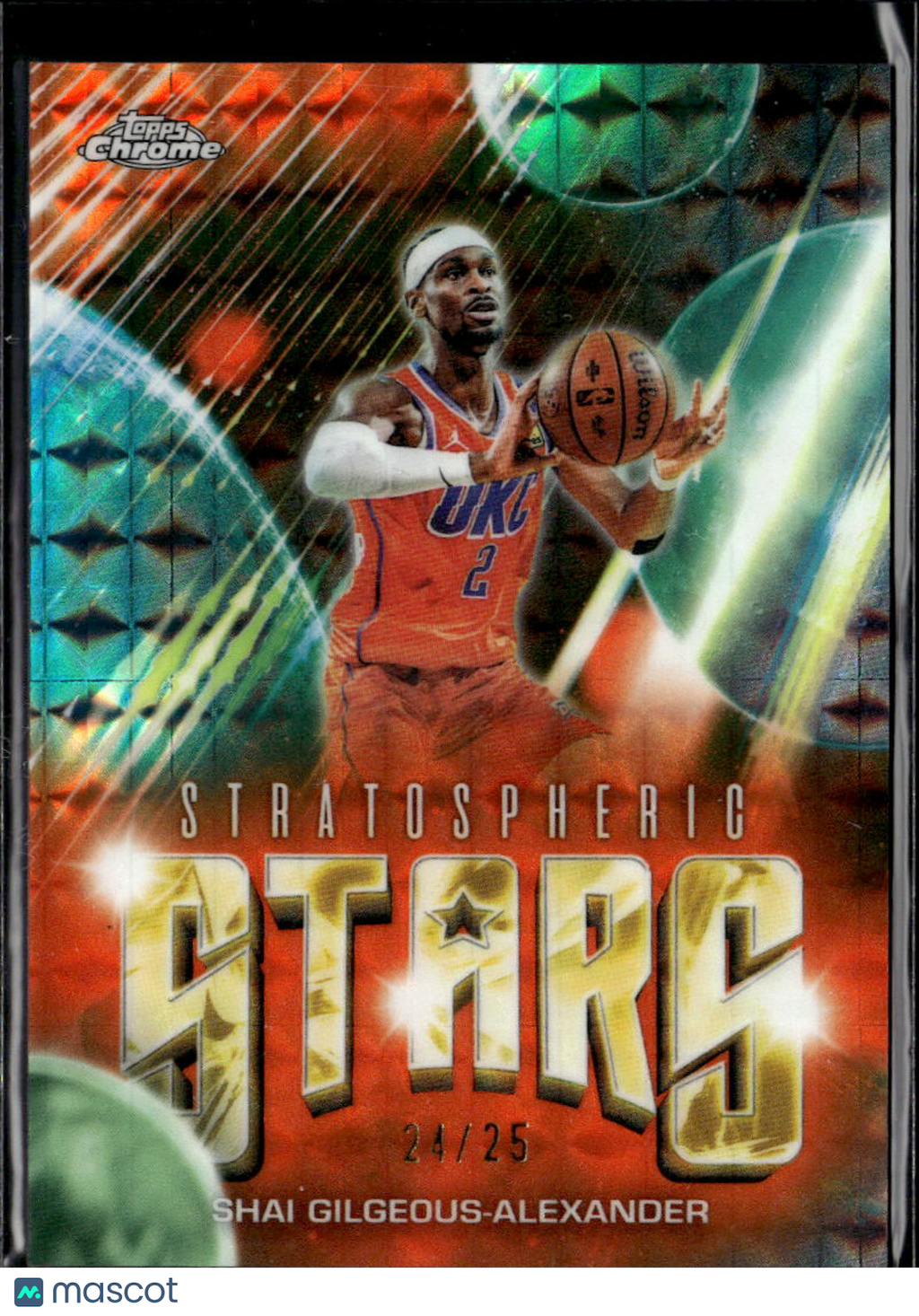 Shai Gilgeous-Alexander 2026 Topps Chrome Stars Orange Refractor /25 OKC Thunder