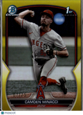 Camden Minacci 2023 Bowman Chrome Draft Yellow Refractor Los Angeles Angels