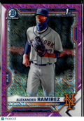 Alexander Ramirez 2021 Bowman Chrome Purple Shimmer /199 New York Mets