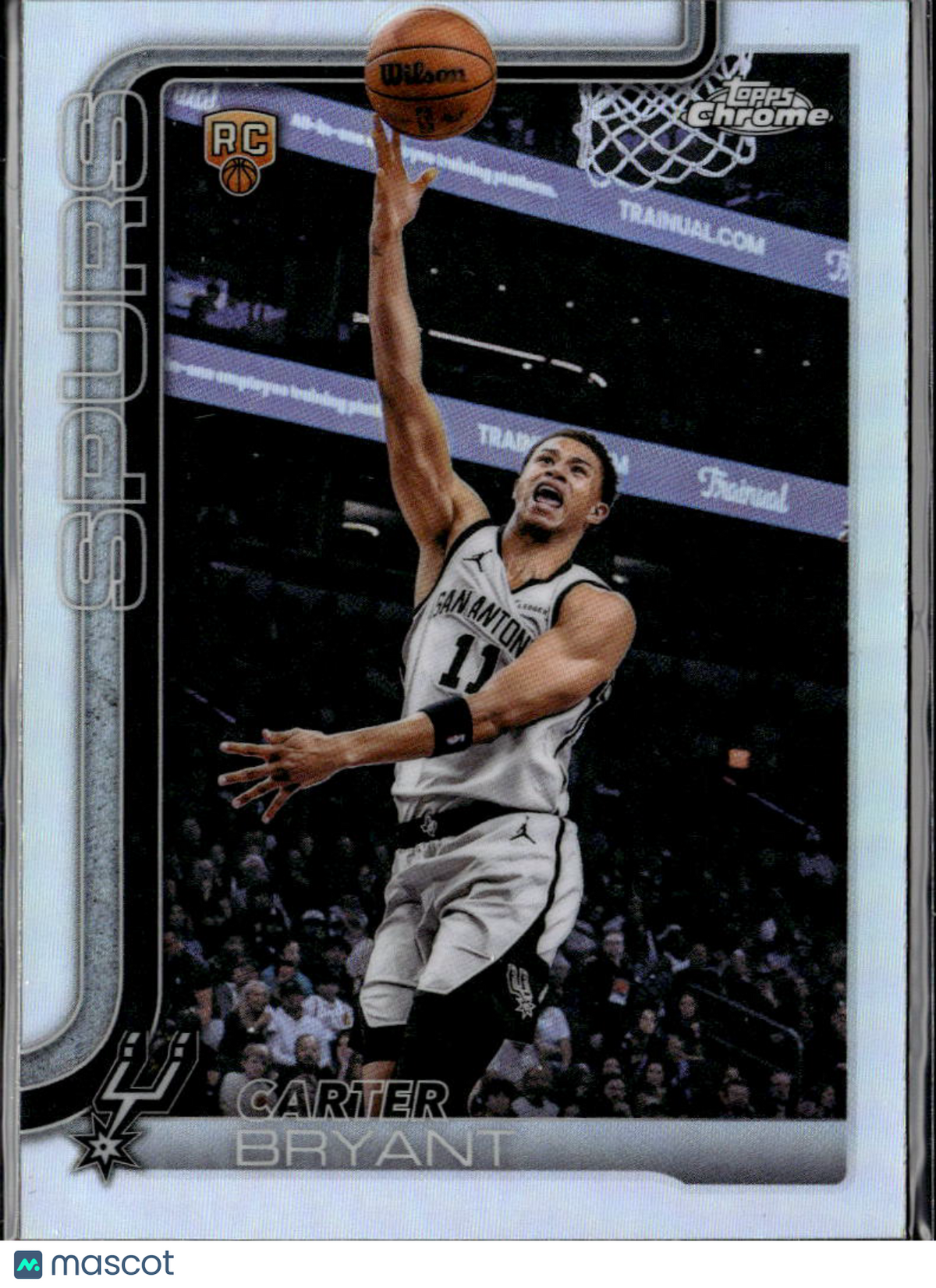 Carter Bryant 2026 Topps Chrome Update Refractor Rookie RC San Antonio Spurs