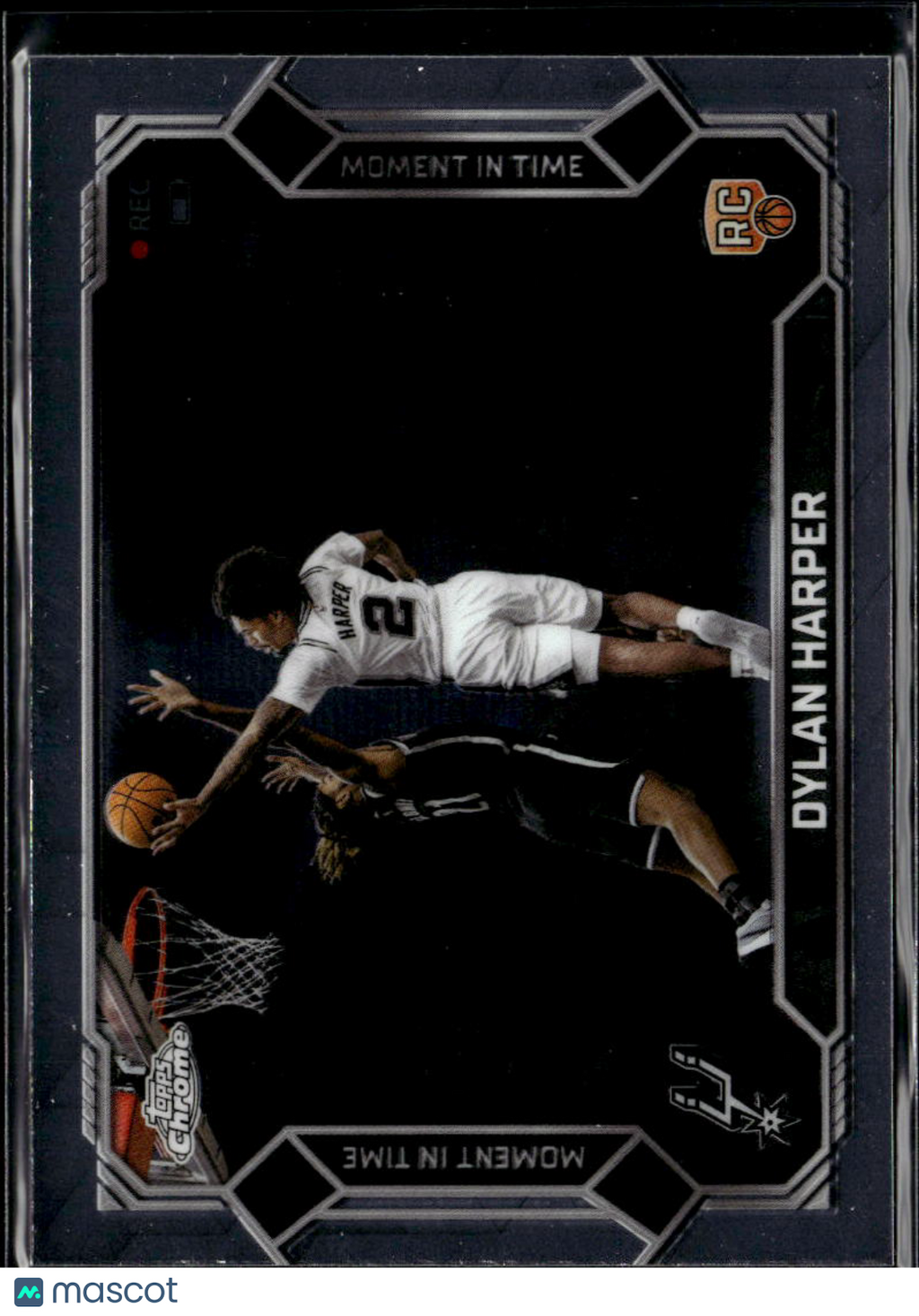 Dylan Harper 2026 Topps Chrome Moment in Time Rookie RC San Antonio Spurs