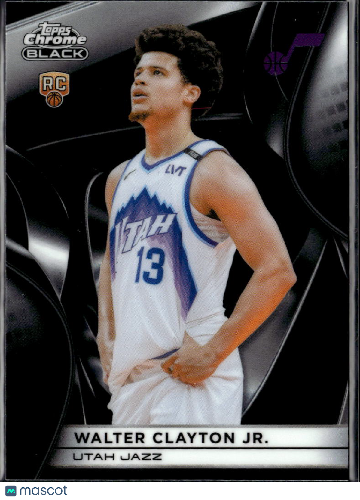 Walter Clayton Jr. 2026 Topps Chrome Black Rookie RC Utah Jazz