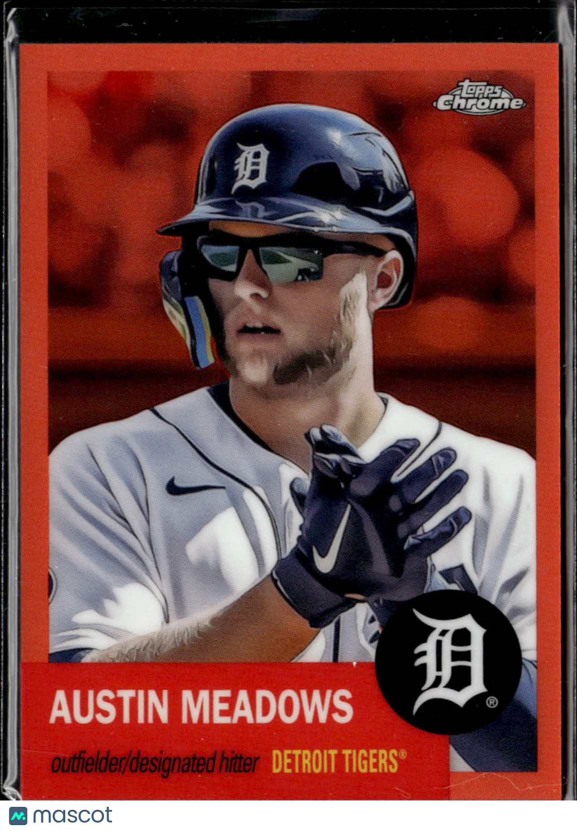Austin Meadows 2022 Topps Chrome Platinum Orange Refractor 18/25 Detroit Tigers