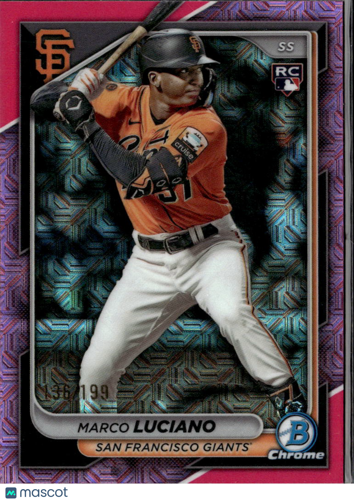 Marco Luciano 2024 Bowman Chrome Fuchsia Mega Box RC 136/199 Giants