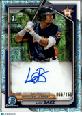Luis Baez 2024 Bowman Chrome 1st Auto Autograph 66/150 Houston Astros